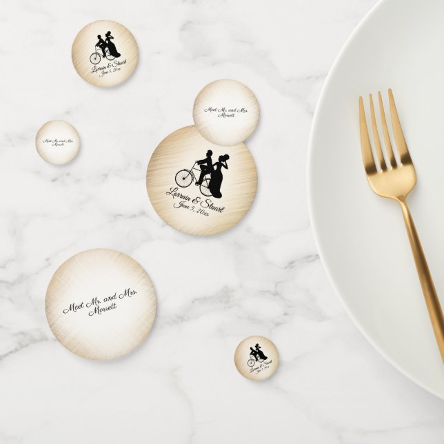 Personalisierter schöner Biker Wedding Confetti Konfetti (Gruppe)