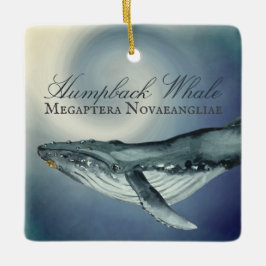 Personalisierter schöner Humpback Whale Weihnachte Keramikornament