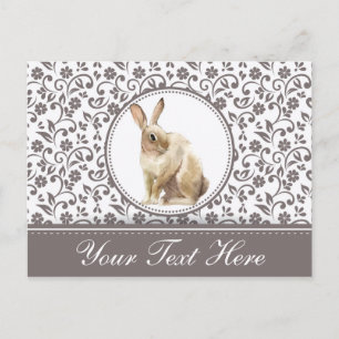 Personalisierter schöner Osterhase Postkarte