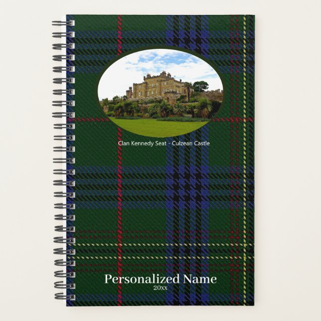 Personalisierter schottischer Clan Kennedy Tartan  Planer (Vorderseite)