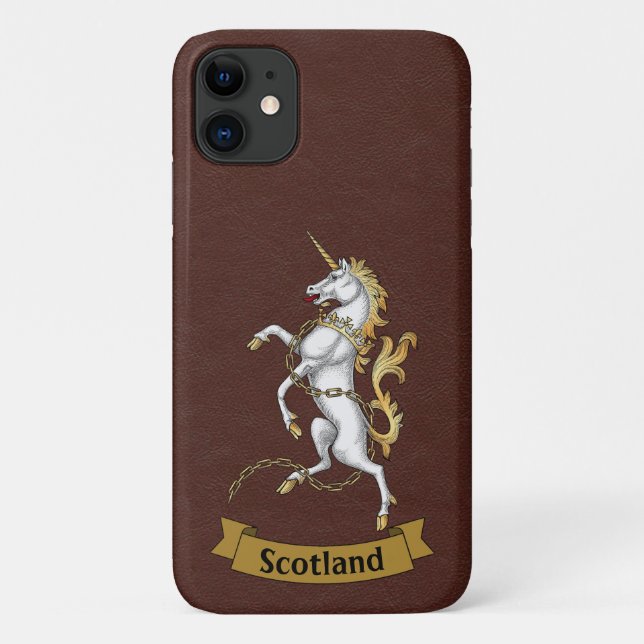 Personalisierter schottischer Einhorn (Brown) - Fa Case-Mate iPhone Hülle (Rückseite)