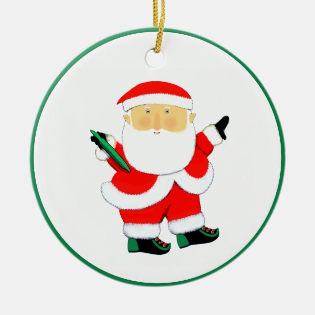 personalisierter Schrei Keramik Ornament (Vorne)