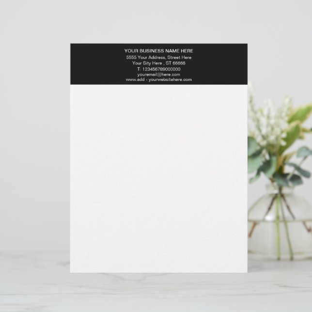 Personalisierter Schreibkopf Briefbogen (Stehend Vorderseite)
