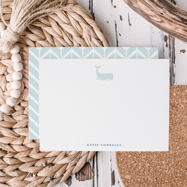 Personalisierter Schreibtisch für Küstenwale Mitteilungskarte (Von Creator hochgeladen)