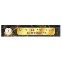 Personalisierter Schreibtisch Name Plakat Schwarze