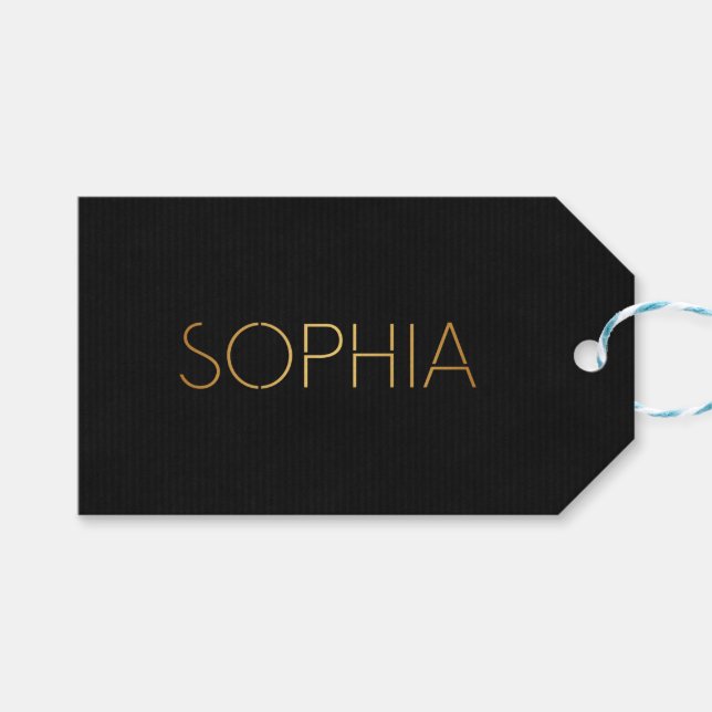 Personalisierter Schriftart Sophia Geschenkanhänger (Vorderseite (Horizontal))
