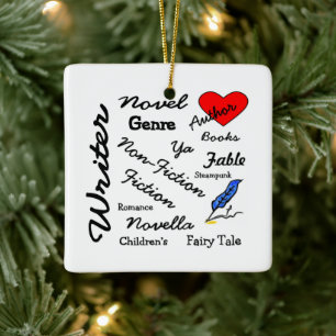 Personalisierter Schriftsteller Autor Romancier We Keramikornament