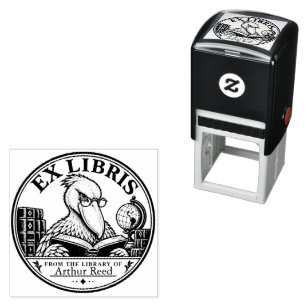 Personalisierter Schuhschnabel Ex Libris Bibliothe Permastempel