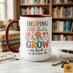 Personalisierter Schulbibliothekar Happy School Tasse