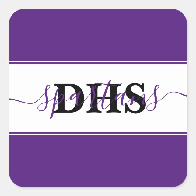 Personalisierter Schulblock Quadratischer Aufkleber (Vorderseite)
