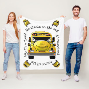 Personalisierter Schulbus Fleecedecke