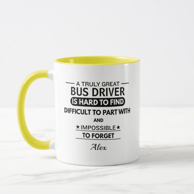 Personalisierter Schulbusfahrer-Kaffee Tasse (Links)
