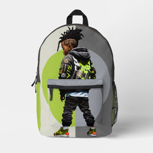 Personalisierter Schuljunge Bedruckter Rucksack (Vorderseite)