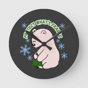 Personalisierter Schutz für das Zerbrechliche Runde Wanduhr