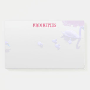 Personalisierter Schwanensee Post-it Klebezettel