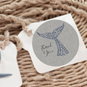 Personalisierter Schwanz Nautic Runder Aufkleber