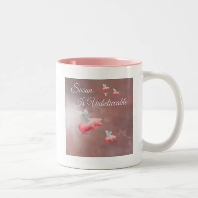 Personalisierter Schwanz Zweifarbige Tasse (Rechts)