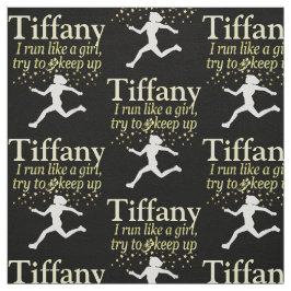 PERSONALISIERTER SCHWARZ- UND GOLDLAUFWERK STOFF