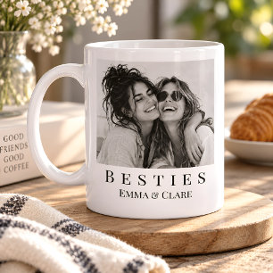 Personalisierter Schwarz-Weiß-Foto-Becher für best Kaffeetasse