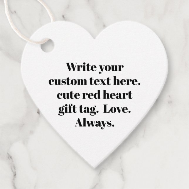 Personalisierter Schwarz-weißer benutzerdefinierte Geschenkanhänger (Vorderseite)