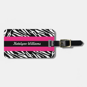 Personalisierter Schwarz-weißer Gepäckanhänger