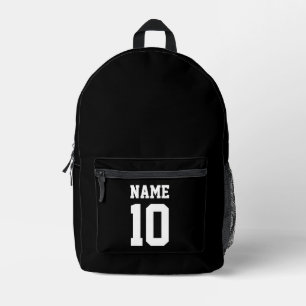 Personalisierter Schwarz-weißer individuelle Name Bedruckter Rucksack