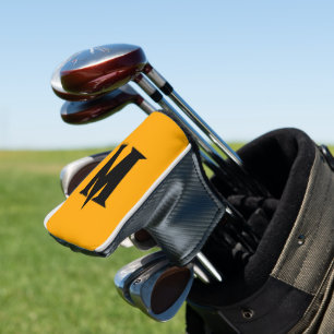 Personalisierter Schwarzer Anfangsbuchstabe MAND Golf Headcover