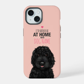 Personalisierter schwarzer Cockapoo iPhone 15 Hülle