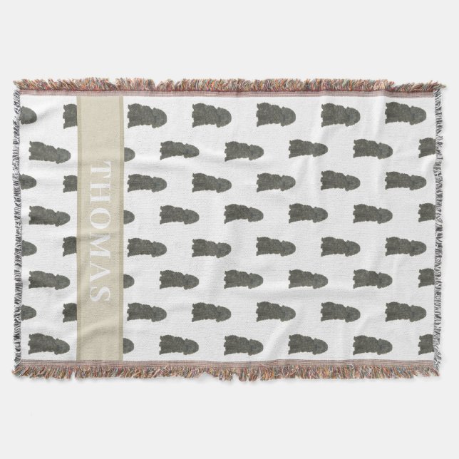 Personalisierter schwarzer Cocker Spaniel Decke (Vorderseite)