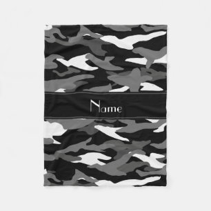 Personalisierter schwarzer fleecedecke