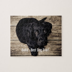 Personalisierter schwarzer Labrador-HundeFoto-und Puzzle