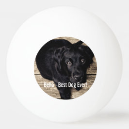 Personalisierter schwarzer Labrador-HundeFoto-und Tischtennisball