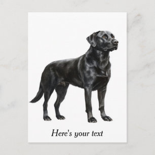 Personalisierter schwarzer Labrador Retriever Deko Postkarte