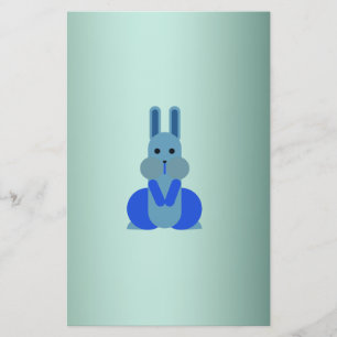 Personalisierter schwarzer mit Augen Herr Bunny Briefpapier
