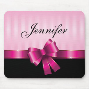 Personalisierter schwarzer PINK-GRADIENT Streifen  Mousepad