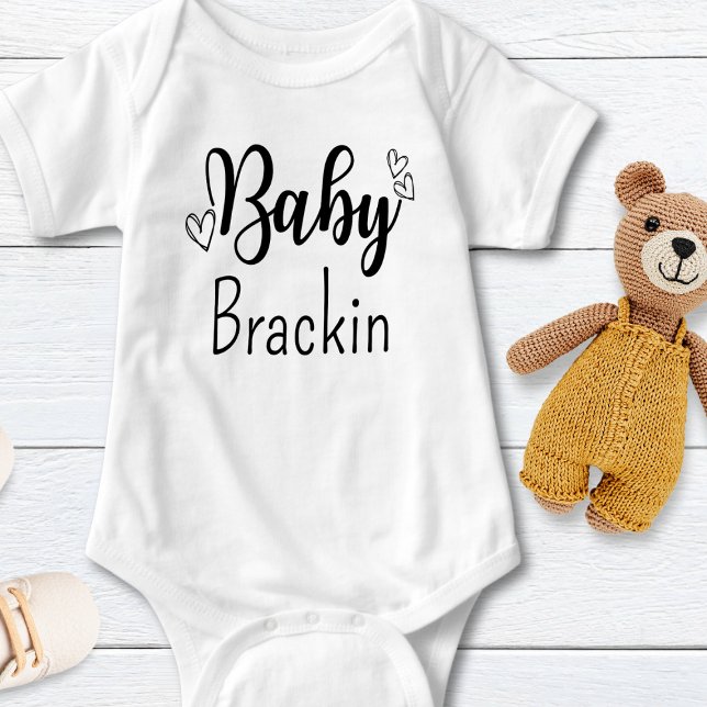 Personalisierter schwarzer Text, benutzerdefiniert Baby Strampler (Von Creator hochgeladen)