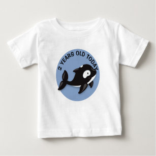Personalisierter Schwarzer und Weiß Geburtstag Baby T-shirt