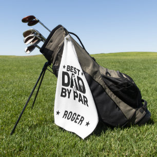 Personalisierter schwarzer und weißer Text Bester Golfhandtuch