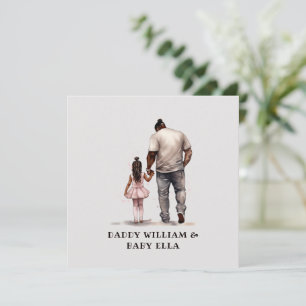 Personalisierter schwarzer Vater und Tochter (3)