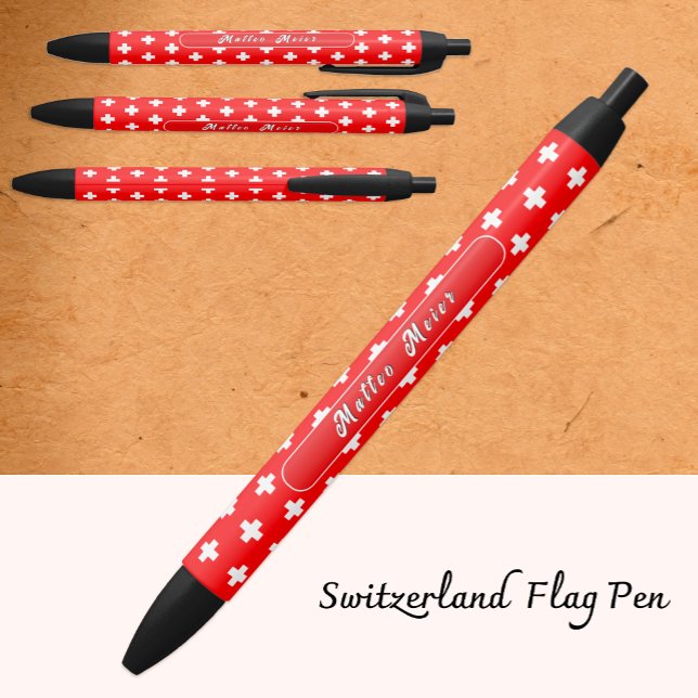 Personalisierter Schweizer Pen, Schweizer Flagge,  Kugelschreiber (Von Creator hochgeladen)