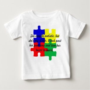 Personalisierter "Schwester-" Autismus-T - Baby T-shirt