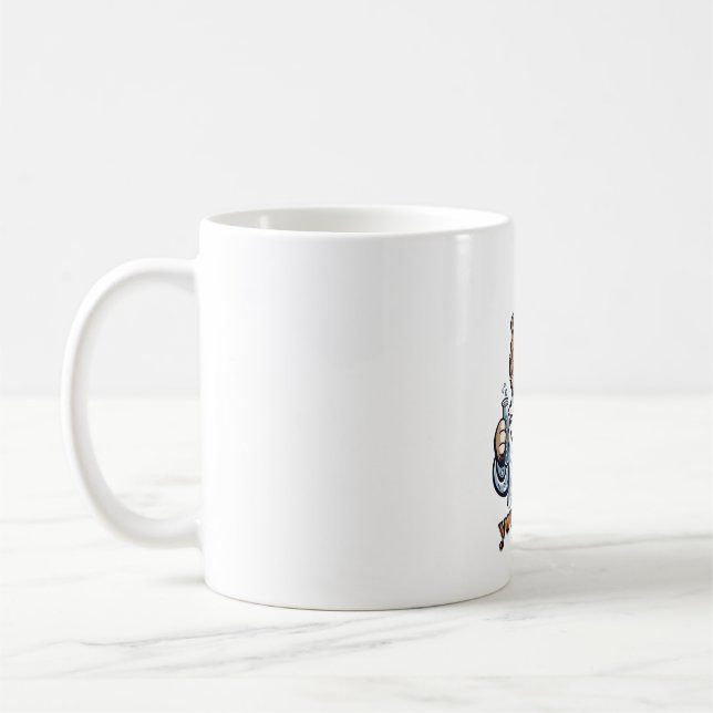 Personalisierter Scottish Fold Katzen-Wissenschaft Kaffeetasse (Links)
