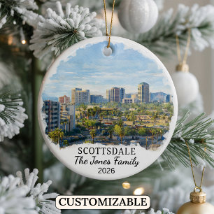 Personalisierter Scottsdale-Schmuck, Maßgeschneide Keramik Ornament