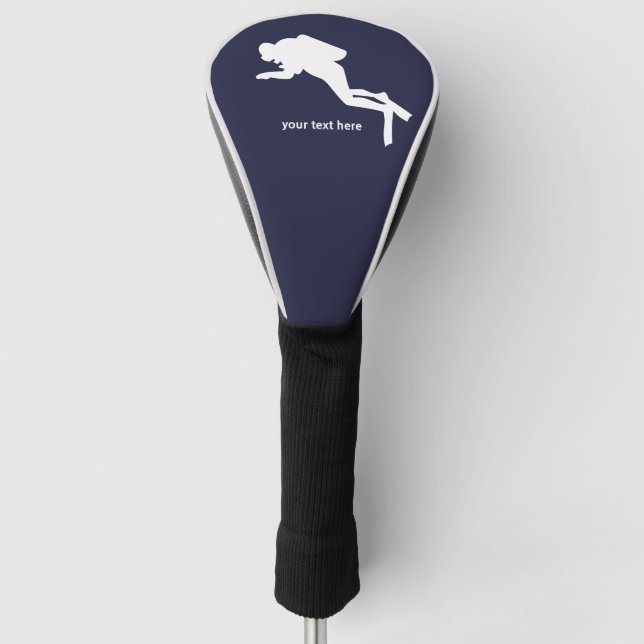 Personalisierter Scuba Diver Golf Head Cover Golf Headcover (Vorderseite)