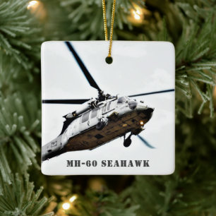 Personalisierter Seahawk-Militärhubschrauber MH-60 Keramikornament