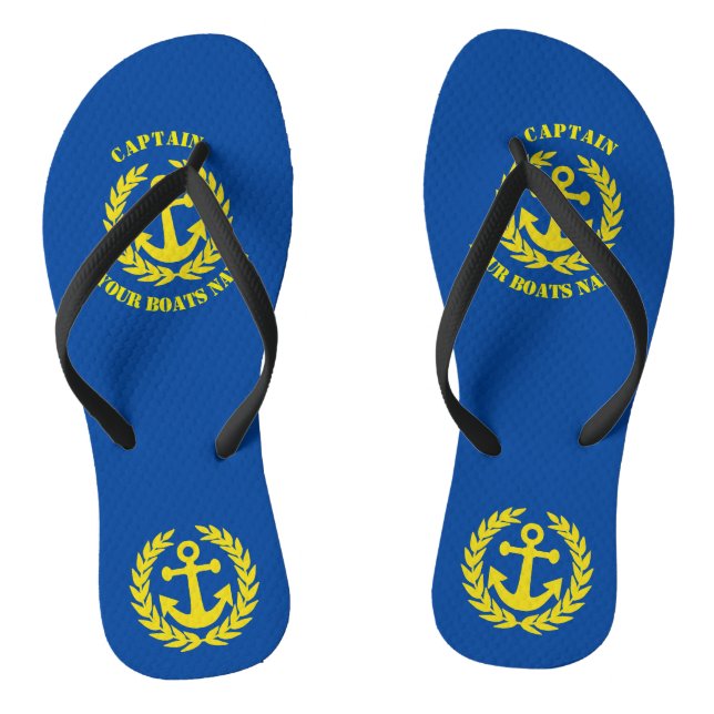 Personalisierter Seemannankerentwurf Flip Flops (Fußbett)