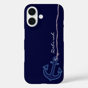 personalisierter Segelanker iPhone 16 Hülle