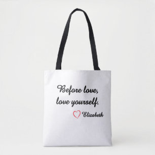 Personalisierter Selbstliebe-Spruch "Vor der Liebe