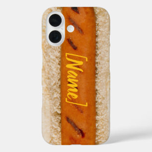 Personalisierter Senf für Hot Dogs mit Namen und F iPhone 16 Hülle