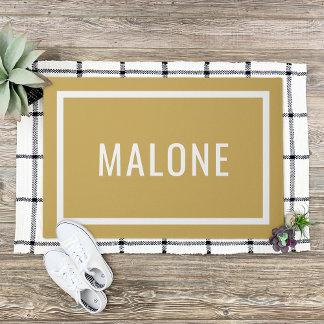 Personalisierter Senf-Name Fußmatte